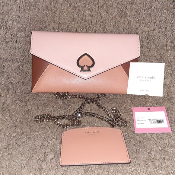 Kate Spade-Suzy-Gold Chain Cluch-Tawny/Multi Smooth Leather-NWT-PWRU7330 - Picture 5 of 8
